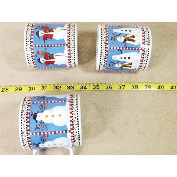 Sakura Oneida Snowman Coffee Mug Tea Cup Debbie Mumm 2001 Vintage S - Picture 11 of 11